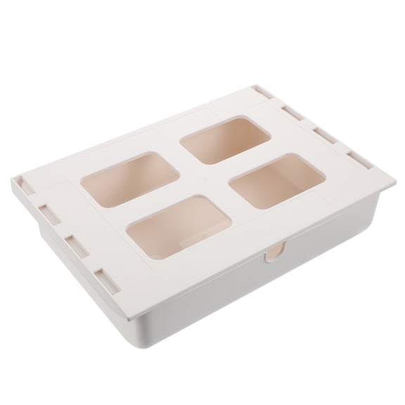 STRANDCHIC White Hidden Drawer Storage Box Under Desk Organizer for Efficient Storage Made of PP Material