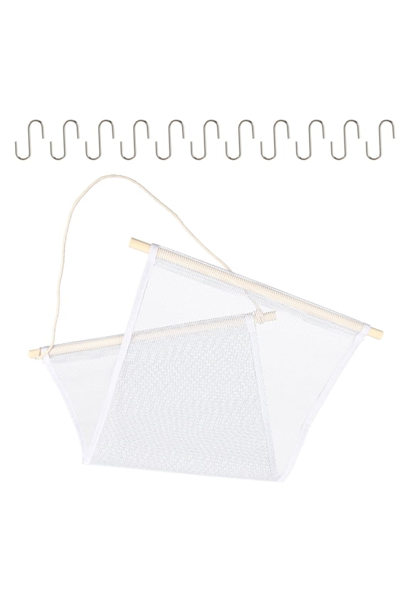 Decorative White Wood Earring Holder Hanging Organizer for Wall Jewelry Display and Storage