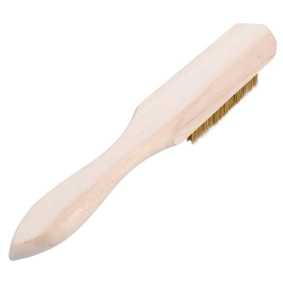 STRANDCHIC Portable Copper Wire Brush Golden Wooden Handle for Home Rust Removal