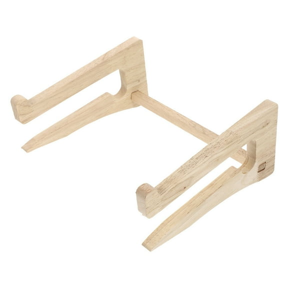 STRANDCHIC Portable Laptop Riser Wood Khaki 1Set Ergonomic for Adults Back to School