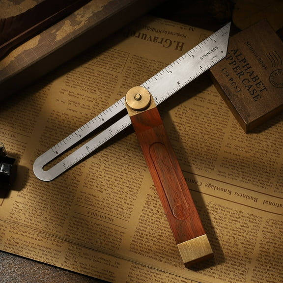 STRANDCHIC Woodworking Measurement Tool, Stainless Steel T-Bevel, Angle Finder, Easy Angle Transfer, Brown