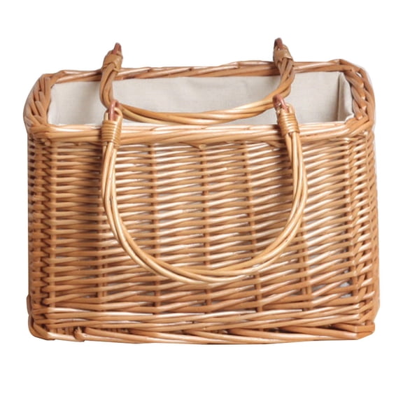 STRANDCHIC Woven Wicker Storage Basket in Assorted Colors, Cloth Material, Creative Design, 1 Piece for Home Organization