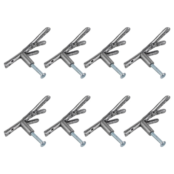 STRANDCHIC Zinc Alloy Grip Cabinet Handle Set of 8 Silver Knobs for Home Use with Workmanship