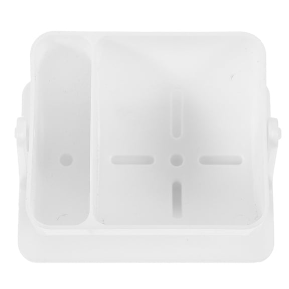 STRANDCHIC White Desktop Organizer Rack for Makeup and Cosmetics Storage with Storage Tray