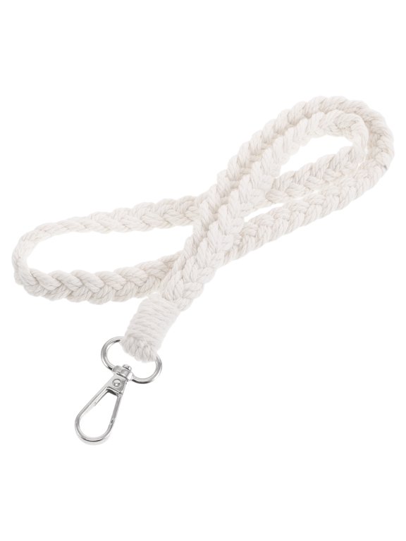 Boho Macrame Keychain Cotton Beige 1Pack