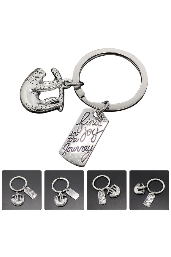 Metal Sloth Keychain Aesthetic Key 1 Pack Cute Animal Shape Accessory