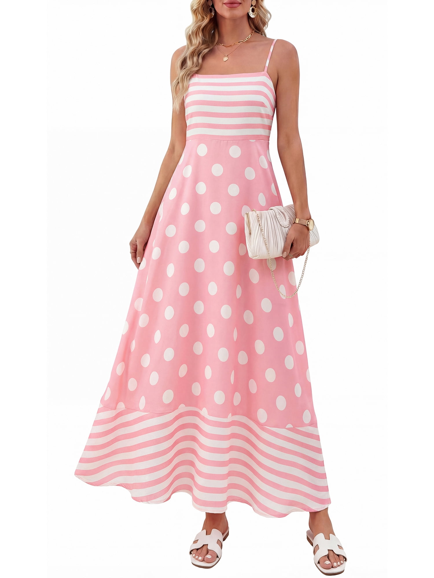 STRAPLESS DOT DRESS