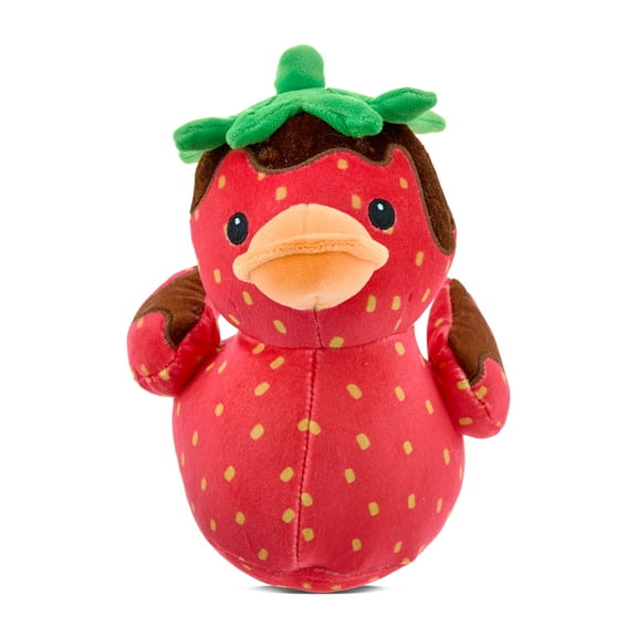 Small Strawberry Duck Plush, Red, 7", Valentine's Day by Way To Celebrate