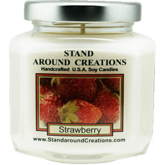 STRAWBERRY HEX 6-OZ. ALL NATURAL SOY CANDLE