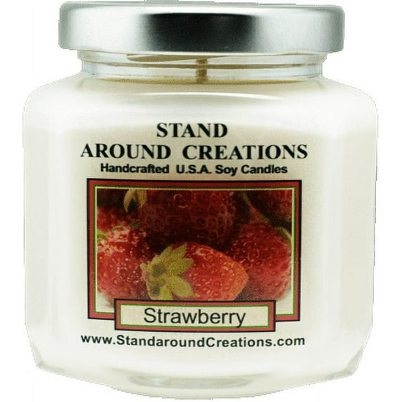 STRAWBERRY HEX 6-OZ. ALL NATURAL SOY CANDLE