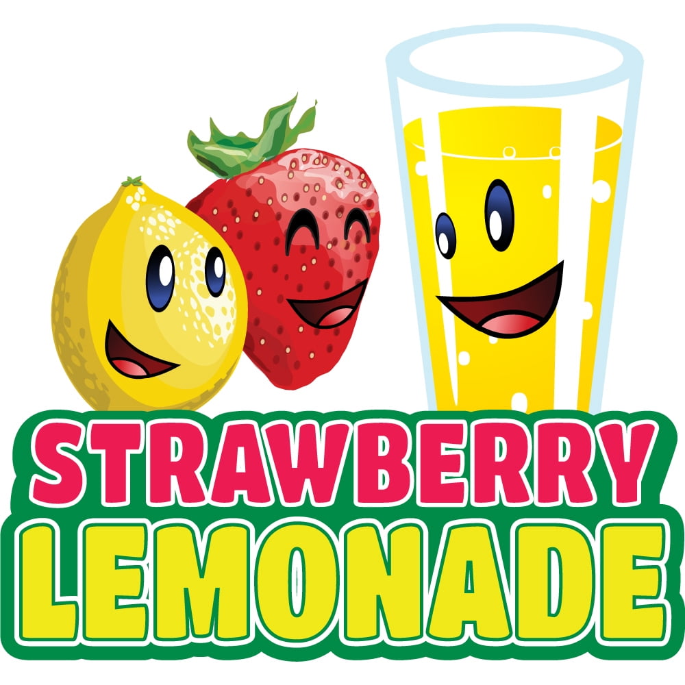STRAWBERRY LEMONADE 24" Concession Decal sign cart trailer stand