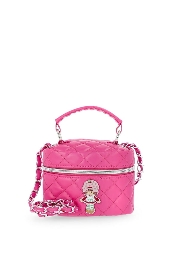 Strawberry Shortcake Girls Quilted Faux Leather Mini Crossbody Bag