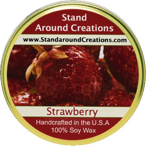 STRAWBERRY TUREEN 11-OZ. ALL NATURAL SOY CANDLE