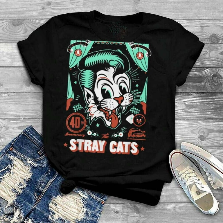 Clothing Stray Cats 40 T Shirt Buy Wild Cat Cat T-Shirt Online