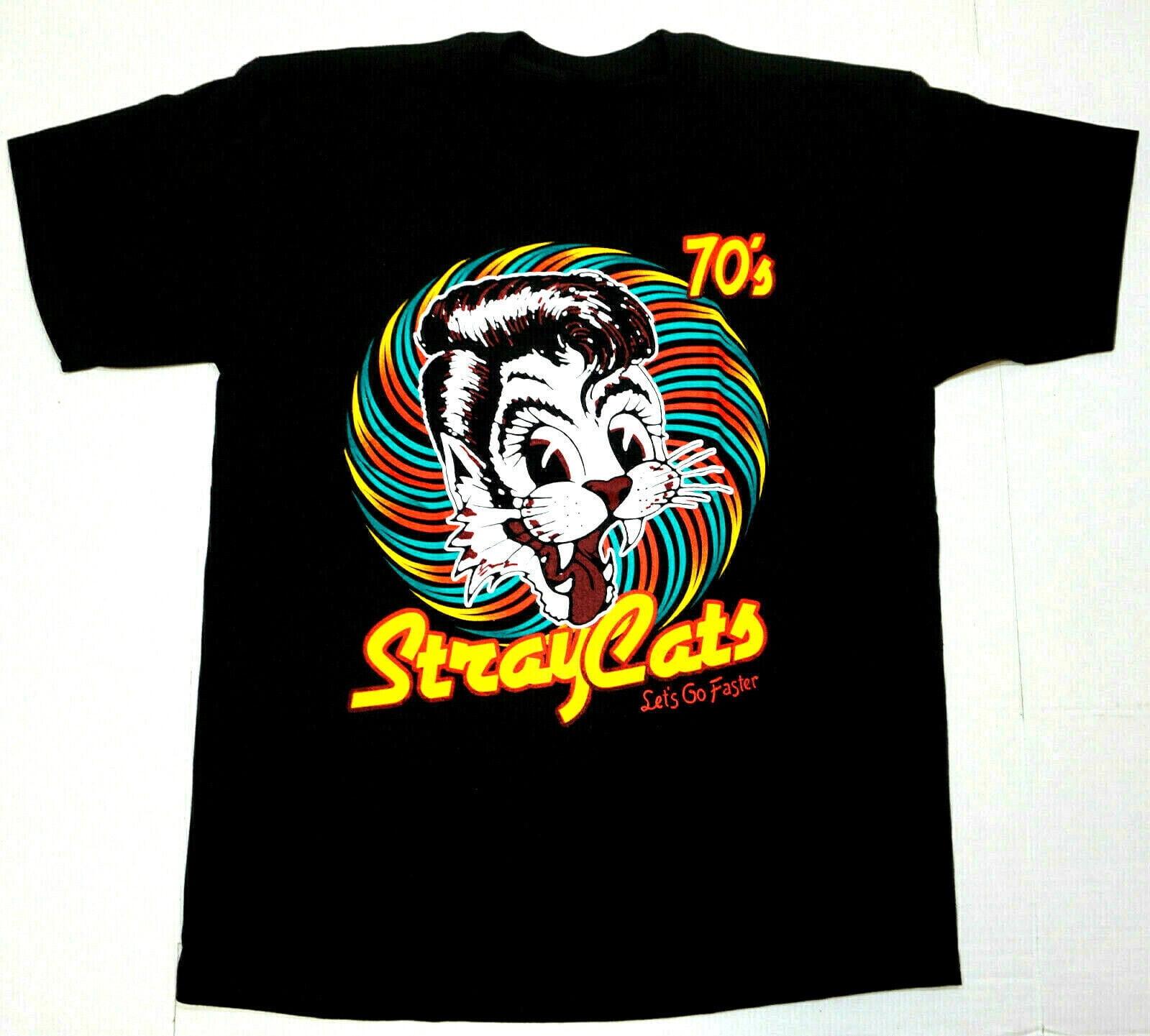 STRAY CATS T-shirt Rockabilly Cool Cat Tattoo Black All Size Funny ...