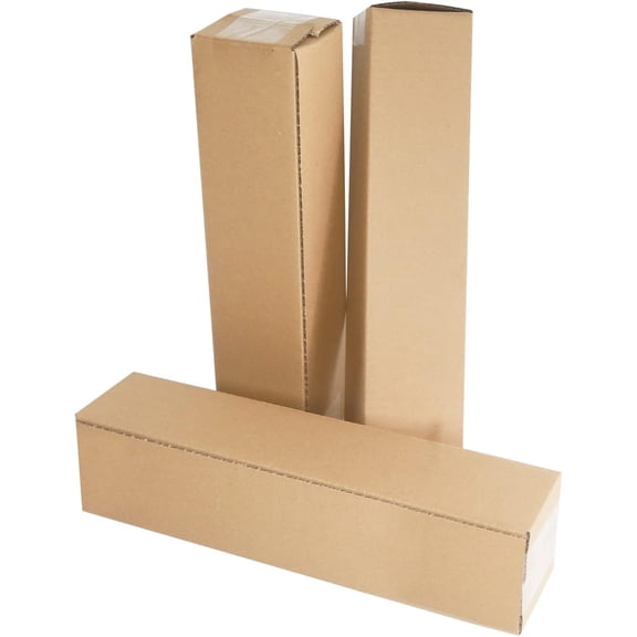 STRBOXONG 12.2"x2.6"x2.6" Long Corrugated Cardboard Boxes Mail Small Parcel Post Boxes for Posting Brown Mailing Postage Shipping Box for Small Business Storing or Gift Wrapping Packaging (10 Pcs)