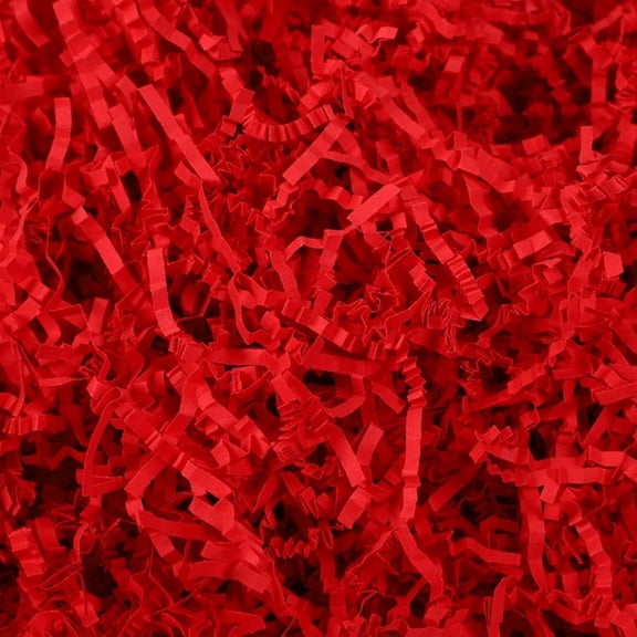 STRBOXONG 1LB (455g) Red Shredded Tissue Paper for Packing Gift Boxes - Premium Crinkle Cut Baskets Filler Shredded Paper, Plastic-Free Recyclable Hamper Fillers for Packaging, Crafting & Gifting