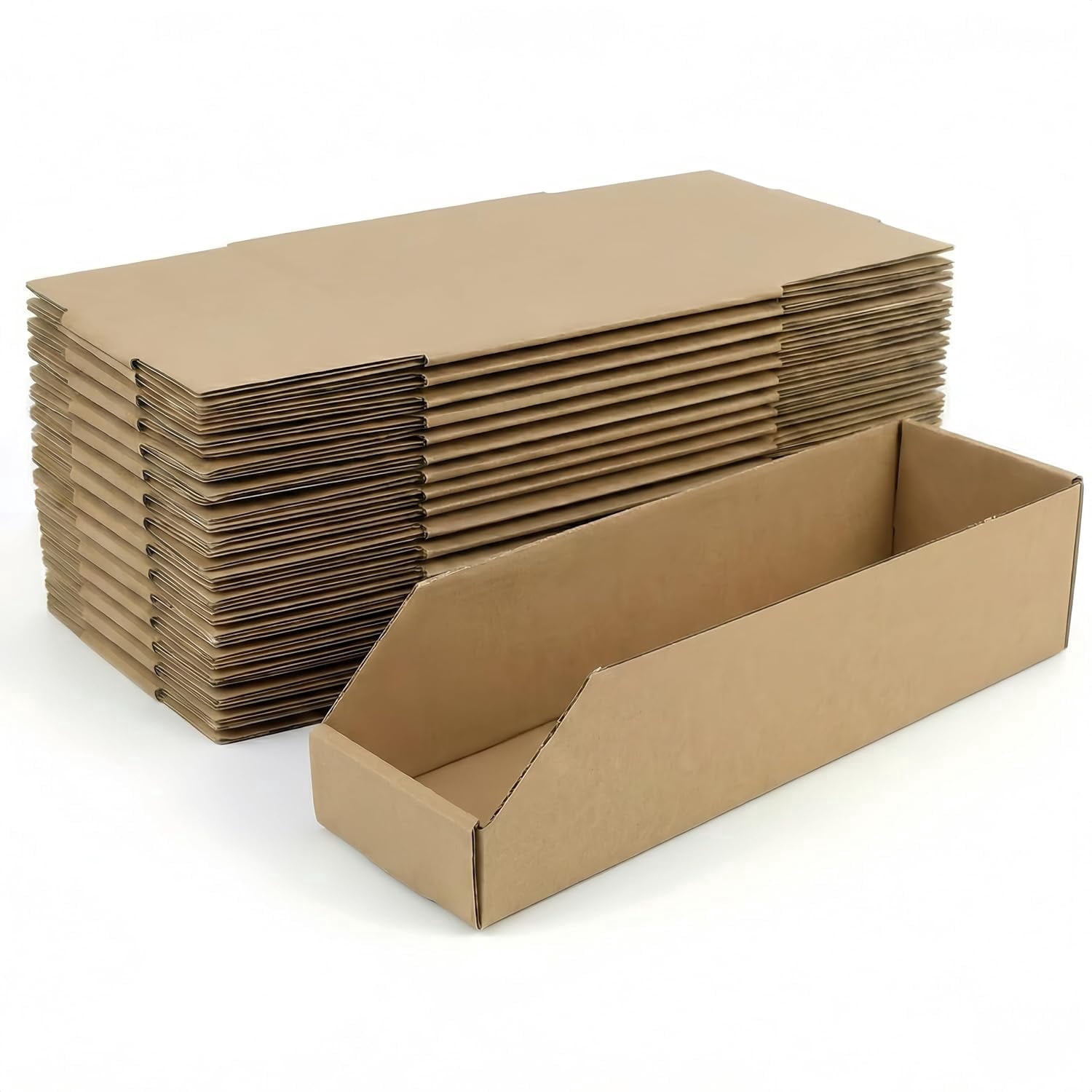 STRBOXONG 20 Pack Cardboard Storage Bins 15.75 x4.72x3.94