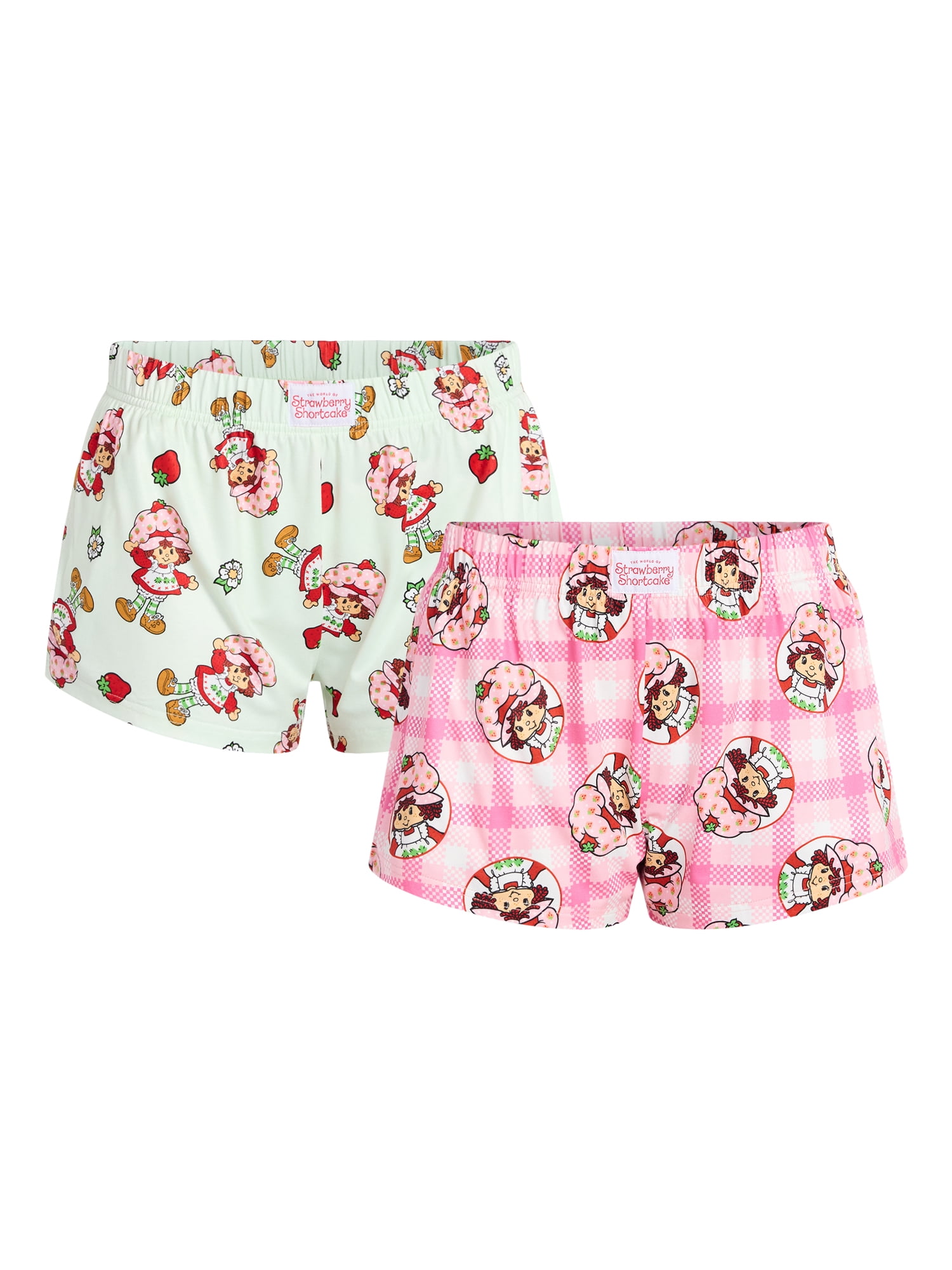 Strawberry Shortcake Women's Jersey Knit Sleep Shorts, 2-Pack, Sizes XS-3X
