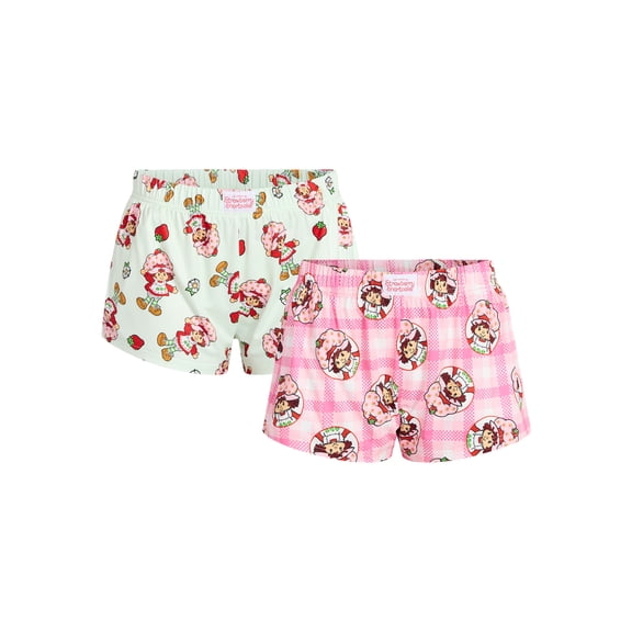 Strawberry Shortcake Women's Jersey Knit Sleep Shorts, 2-Pack, Sizes XS-3X