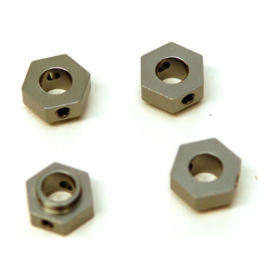 STRC Aluminum Wheel Hex Adapters (4pc), Gun Metal: TRX-4, STRT8269GM