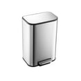 thumbnail image 1 of STRELECT Bathroom Trash Can, Stainless Steel Garbage Can, Small Kitchen Trash Can with Lid and Inner Bucket, Step Pedal, 3.2Gal/12L, Rectangular, 1 of 9