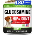 thumbnail image 1 of STRELLALAB Glucosamine Chews for Dogs - Hip and Joint Chews for Dogs with Chondroitin, MSM & Omega-3 Fish Oil - Dog Supplement for Joint Pain Relief - Peanut Butter Flavor - 180 Count - made in USA, 1 of 7