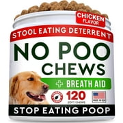STRELLALAB No Poo Treats for Dogs - Coprophagia Stool Eating Deterrent - No Poop Eating for Dogs - Digestive Enzymes - Gut Health & Immune Support - Stop Eating Poop - 120 Count