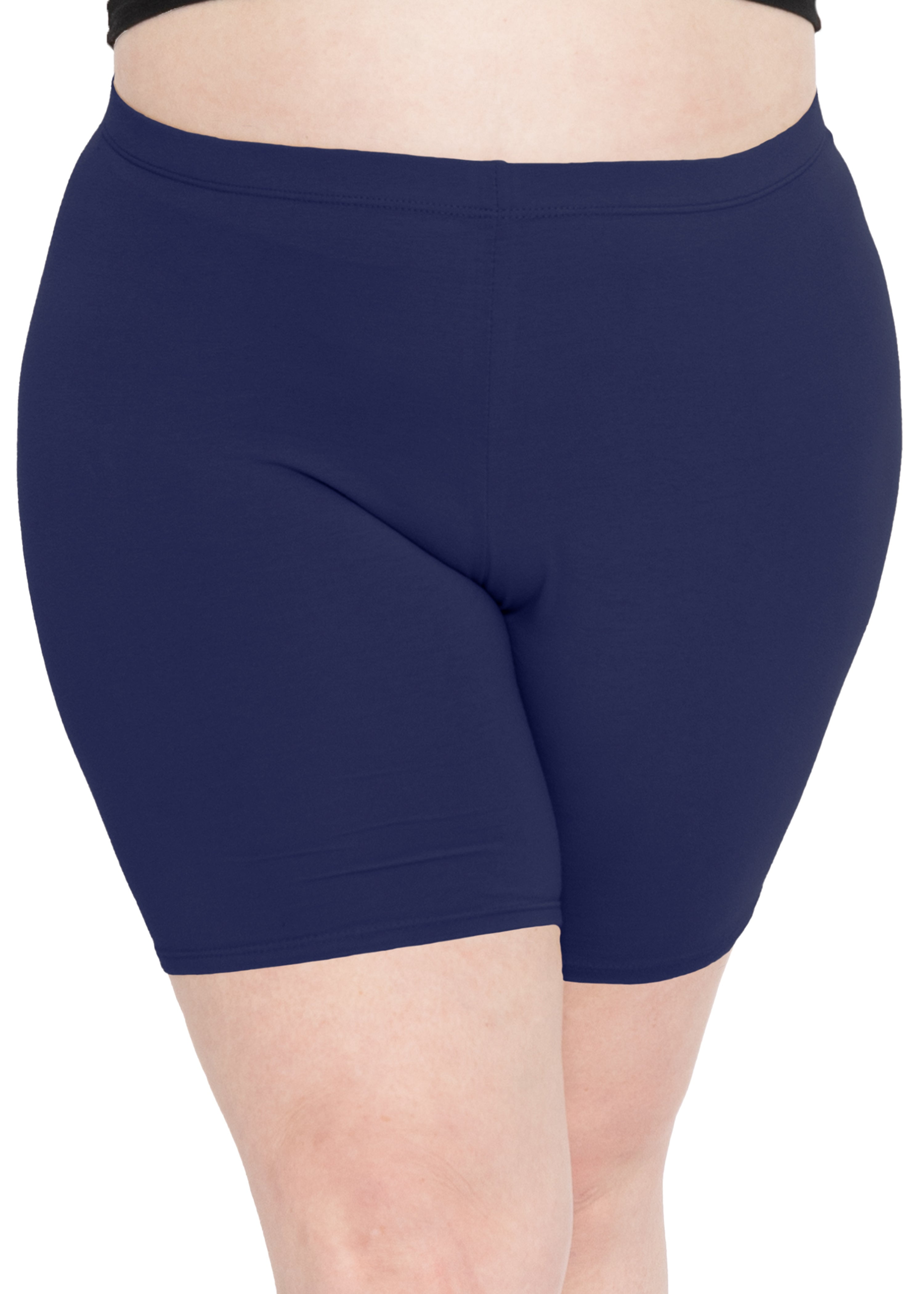 STRETCH IS COMFORT Women s Teamwear Plus Size Bike Shorts Cotton