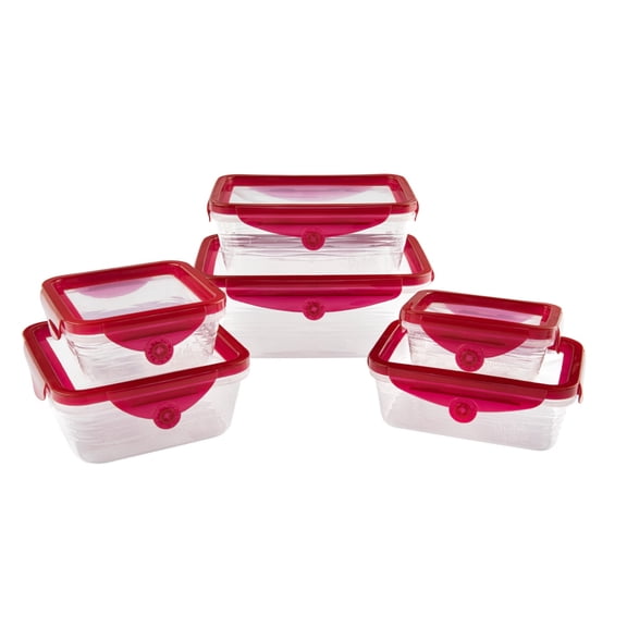 STRETCH and FRESH Silicone Food Storage Containers Airtight Lids for Solid Food and Leak-Proof for Soups and Sauces