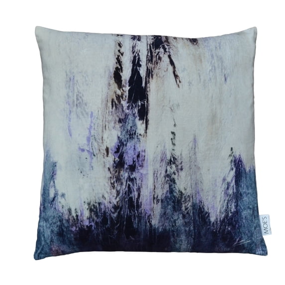 STRIATIONS VELVET CUSHION WITH FEATHER INSERT