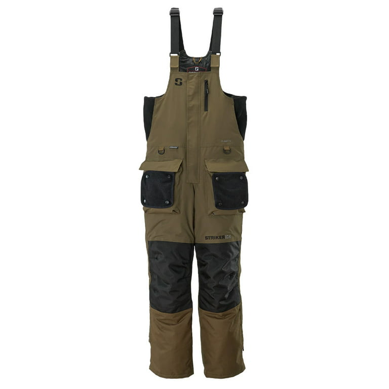 STRIKER ICE Adult Male Climate Bibs, Color: Dark Brown, Size: M (6211703) 