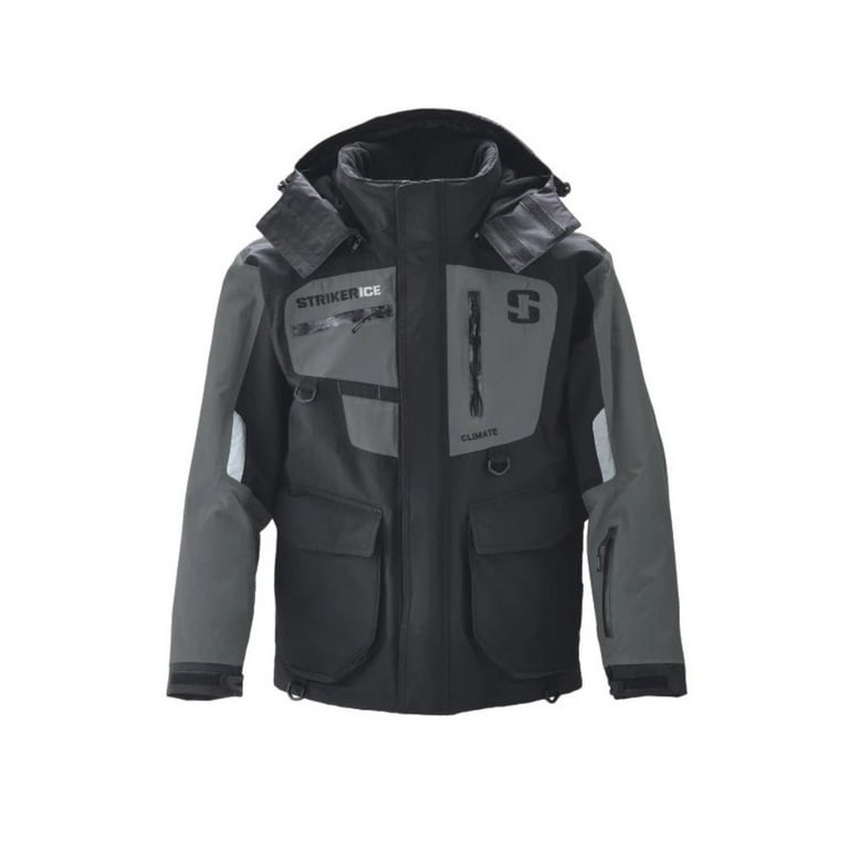 STRIKER ICE Adult Male Climate Ice Fishing Jacket Color Black Gray Size M 116253 Walmart