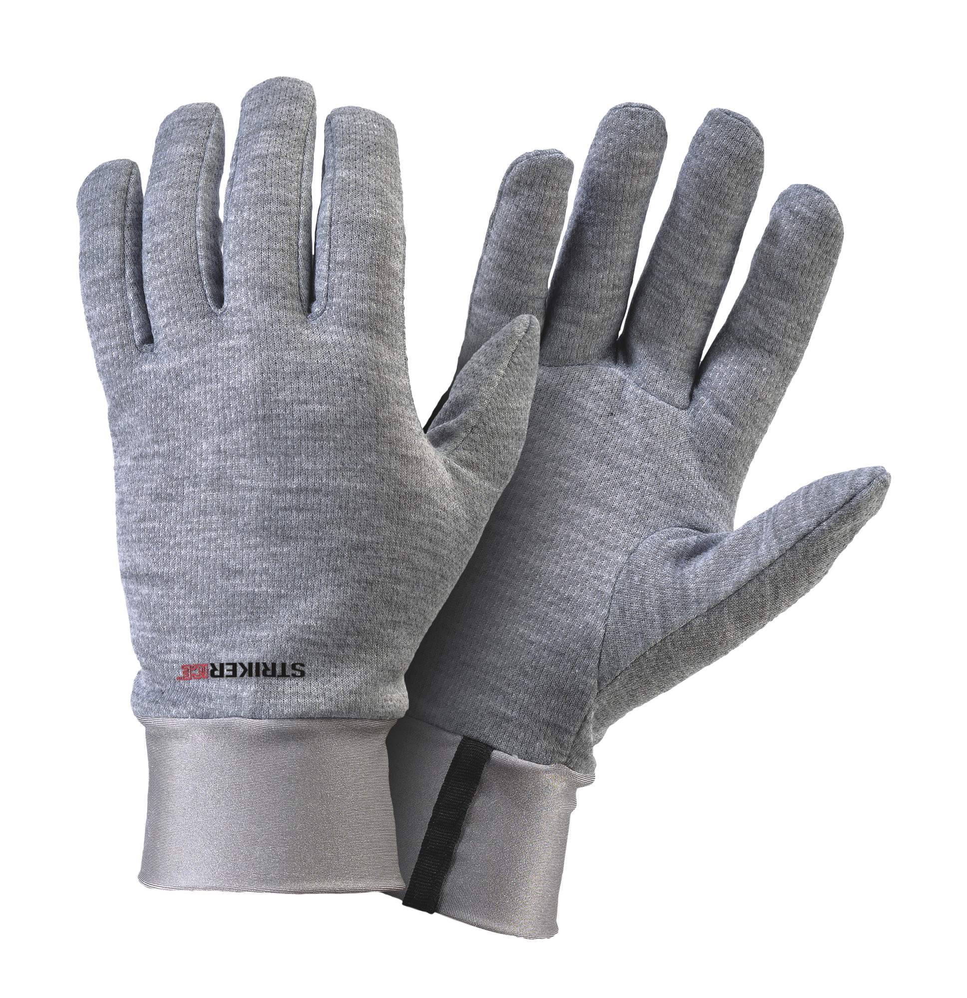 STRIKER ICE Adult Male Liner Gloves, Color: Gray, Size: 2XL