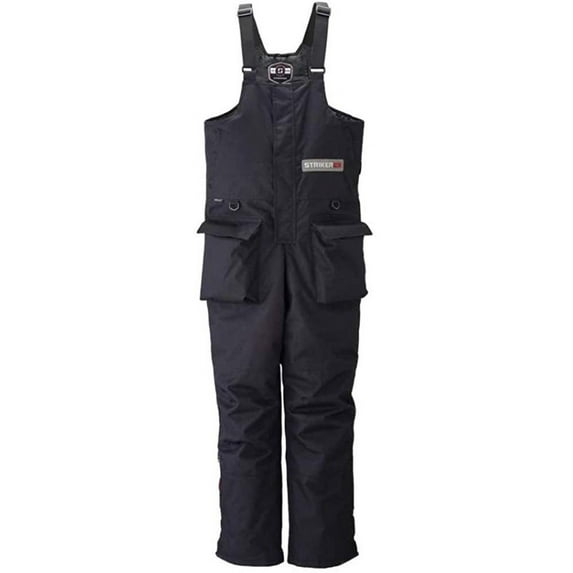STRIKER ICE Adult Male Trekker Ice Fishing Bibs, Color: Black, Size: 2XL, Width: Medium (213006)