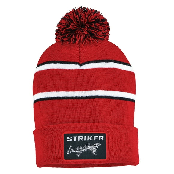 ICE Striped Pom Hat Red/White (504210)