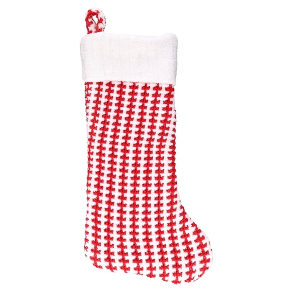 Knit Christmas Stocking, Red and White, 19", by Holiday Time