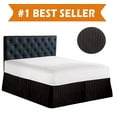 thumbnail image 1 of STRIPE Bed Skirt Dust Ruffle Full Black, 1 of 1