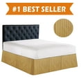 thumbnail image 1 of STRIPE Bed Skirt Dust Ruffle Queen Gold, 1 of 1