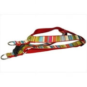 STRIPE-RED-MULTI3-H Multi Stripe Dog Harness, Red - Medium