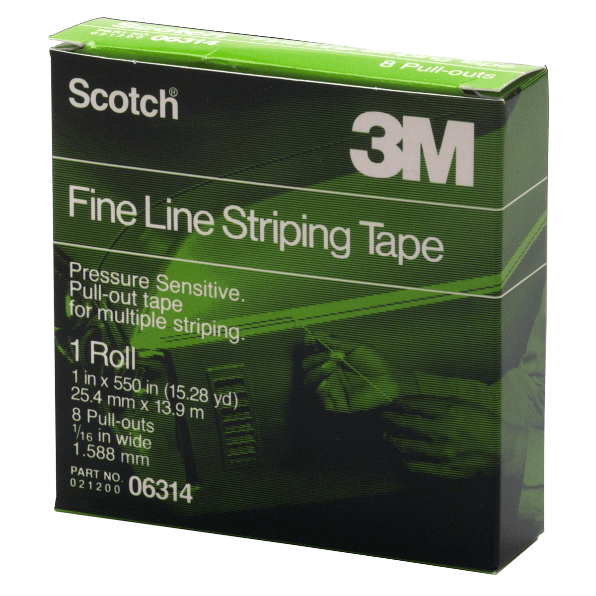 3M 6314 Scotch Fine Line Striping Tape 218 for Multicolor Paint and Graphics