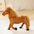 thumbnail image 1 of STROLA Brown Horse Plush Stuffed Animal Toy, Realistic Plushie for Ki-ds and Decor, Soft Cuddly Horse Gift for Christmas, 12.6 Inches, 1 of 8