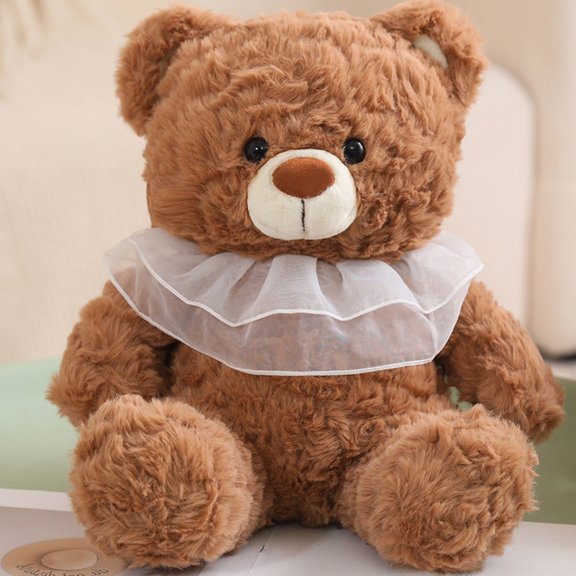 STROLA Brown Teddy Bear Stuffed Animal Plush Toy, 14 Inch Soft Cuddle Companion for Ki-ds Birthday Gift