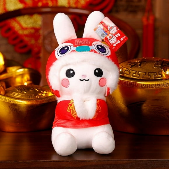 STROLA Doll Sets,Chinese New Year Rabbit Stuffed Animals Plush Toy Lunar Year Doll Bunny Ornament Gifts For Home Spring Festival Decoration,pp,Halloween Gift