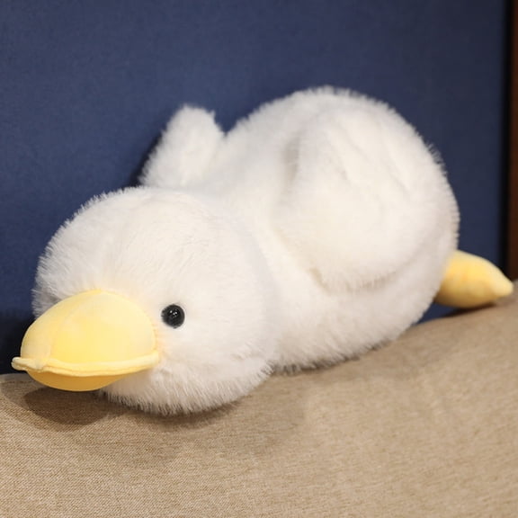 STROLA Large White Duck Stuffed Animal 25 Inch Jumbo Plush Pillow Soft Cuddle Buddy for Sleeping Fluffy Plushie Toy for Adult Ki-ds