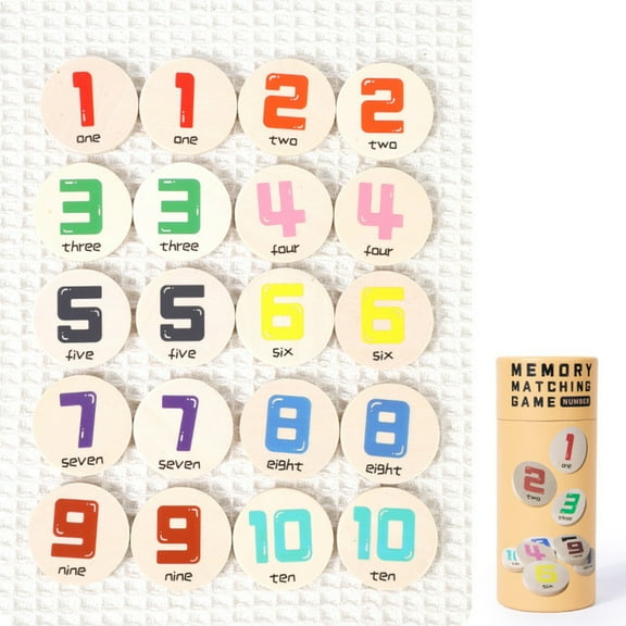 STROLA Wooden Memory Matching Game for Tod-dlers, Presch-ool Educational Toys for Ki-ds, Find Same Themes Concentration Training Travel Board Games