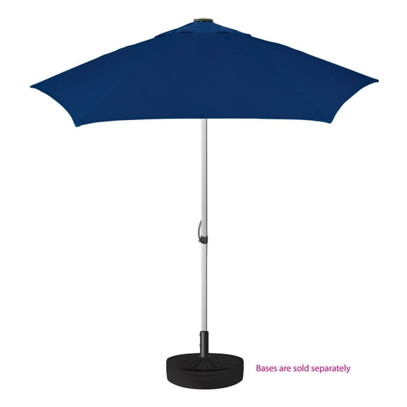 STROMBERGBRAND UMBRELLAS The Vented Market, Large, Commercial-Quality Café-Style Patio Umbrella, Patented Construction,(Base not Included), Navy Blue
