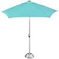 thumbnail image 1 of STROMBERGBRAND UMBRELLAS The Vented Market, Large, Commercial-Quality Café-Style Patio Umbrella, Patented Construction,(Base not Included), Teal Blue, 1 of 3