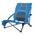 thumbnail image 1 of STRONGBACK Low Gravity Beach Chair with Lumbar Back Support, Folding Blue, 1 of 6