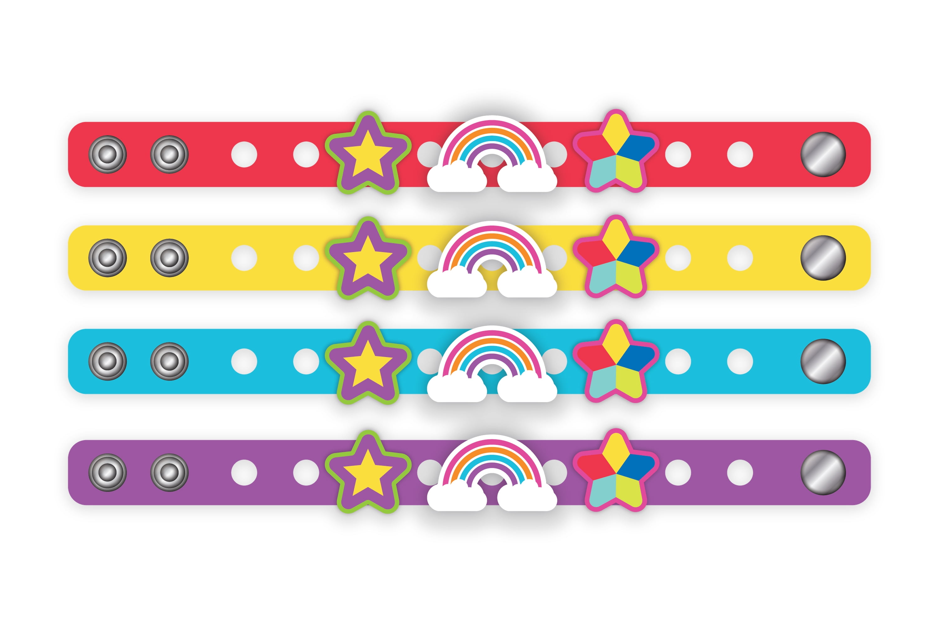 Stars and Stripes Bracelets with Charms Party Favors, 4 Count, by Way to Celebrate